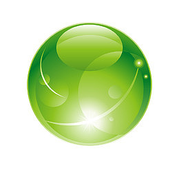 创意绿色质感矢量五彩球