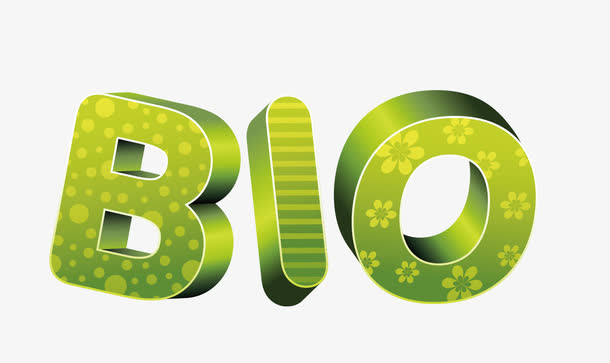 绿色立体字母素材