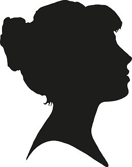 美丽女人头部剪影图
