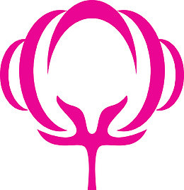 红色简易棉花花朵图