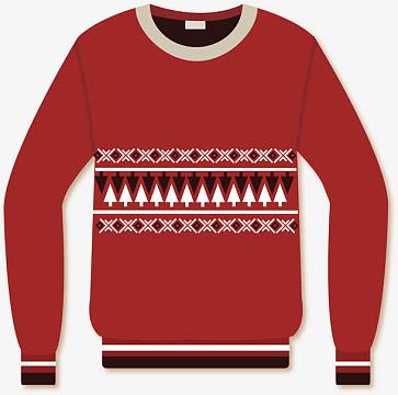 矢量保暖毛衣外套图案