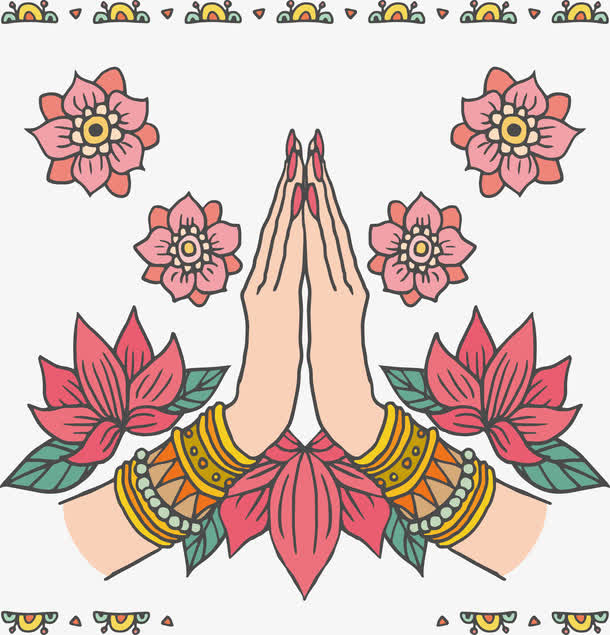 宗教莲花合十礼