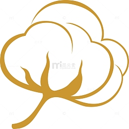 卡通棉花花朵图案