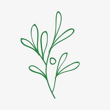 png手绘简笔画树木合集png绿色卡通芦荟植物png蓝色圆珠笔线条大树png