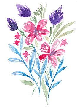 花朵绘画