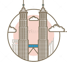 世界地标图案建筑旅游素材
