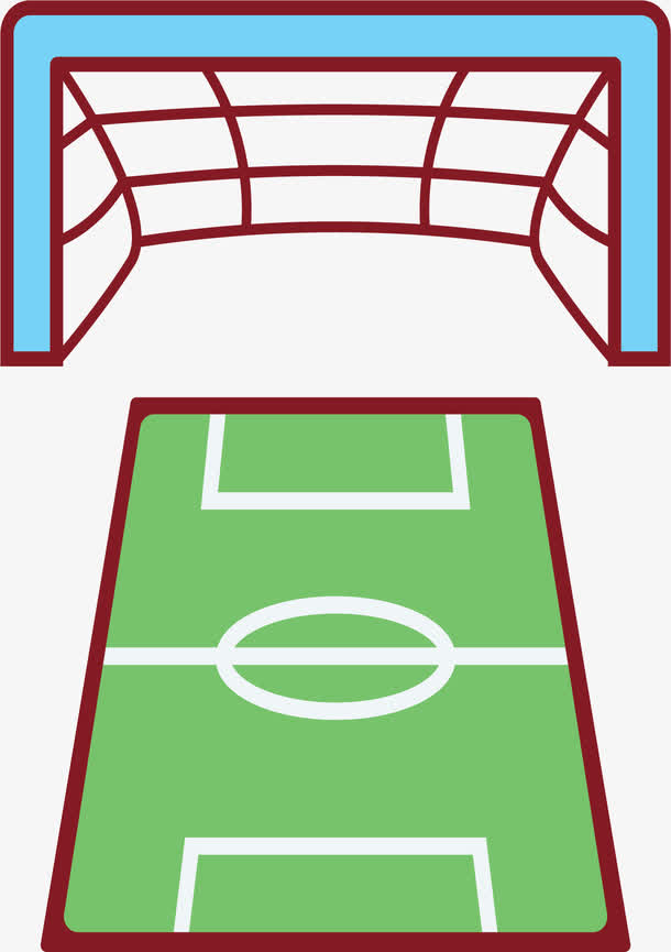 足球比赛场地球门