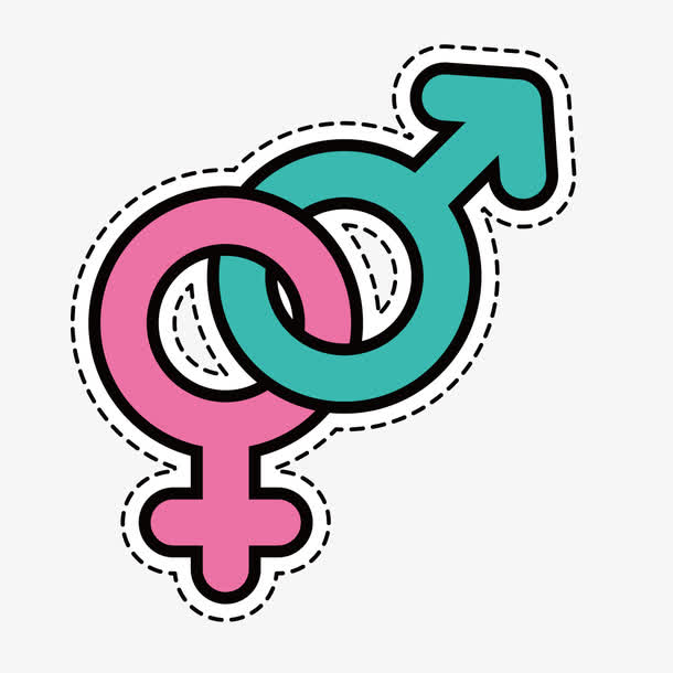 彩色性别图标贴纸