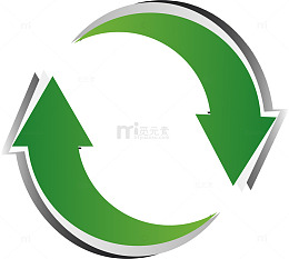 卡通绿色箭头简图