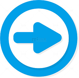 蓝色圆形矢量LOGO箭头