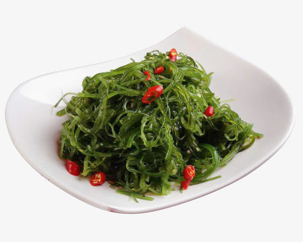 鲜嫩海带丝凉拌小菜摄影