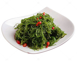 鲜嫩海带丝凉拌小菜摄影