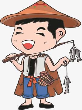 蓑衣渔民素材_蓑衣渔民图片元素-觅元素