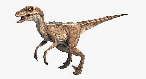 尖齿利爪奔跑3D恐龙