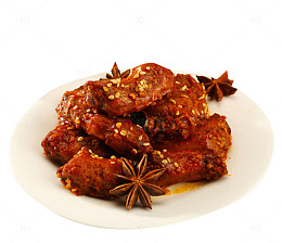 盘子里的鸭脖子