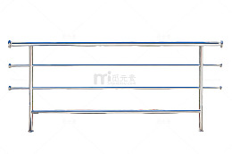白色手绘铁栅栏护栏