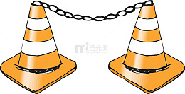 锁链矢量卡通路障