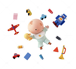 可爱母婴儿童玩具婴儿娃娃木头小