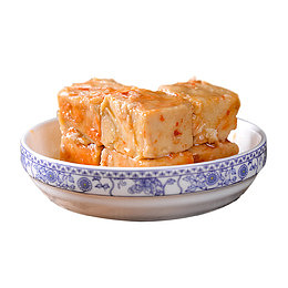 青花瓷碗装霉豆腐