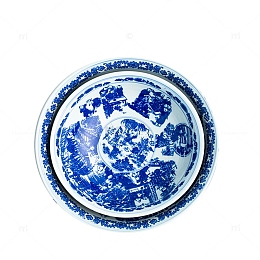 产品实物中国风瓷器青花碗