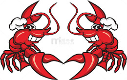 两只龙虾