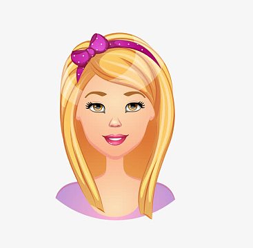 卡通手绘黄头发的女人png红头发美女图png女性人物头像1png卡通人物