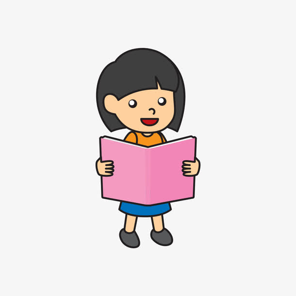 看书的小女生素材免费下载_觅元素
