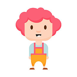 卡通手绘可爱的女孩