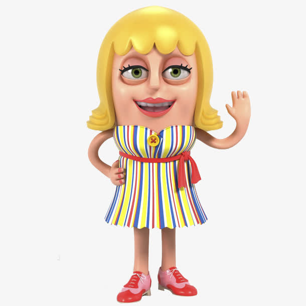 三维立体金发美女