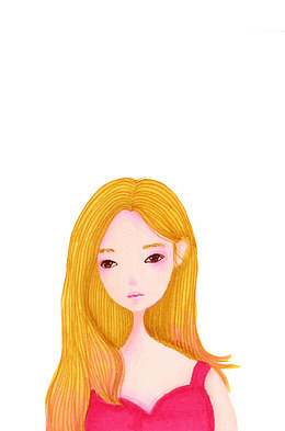 黄色头发小女孩