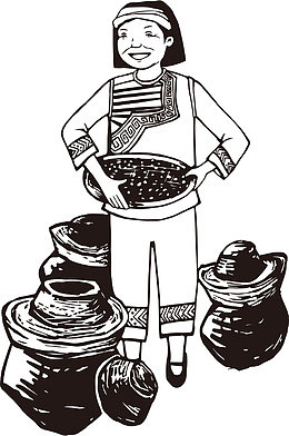 手绘素描中国菜腌菜