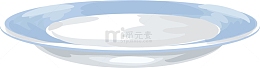 蓝色手绘盘子