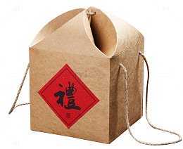 复古牛皮土特产包装纸盒