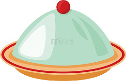 矢量图水彩食物罩子