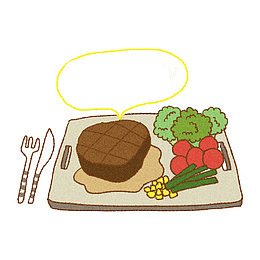 手绘牛排装饰免抠图