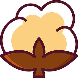 简易卡通棉花花朵图