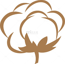 棉花花朵设计素材图