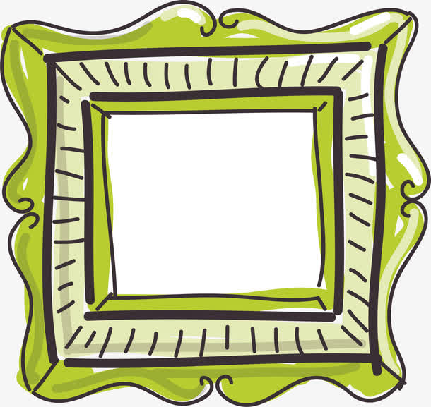 绿色卡通画框