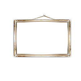 矢量卡通手绘风格欧式油画框