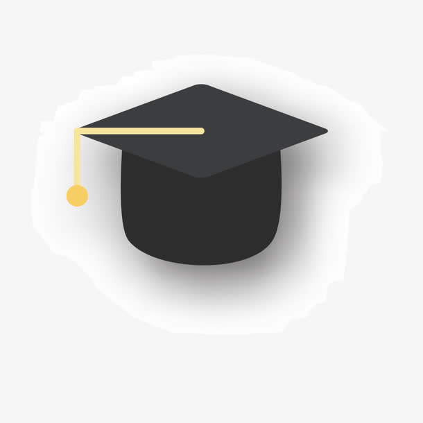 矢量卡通博士帽