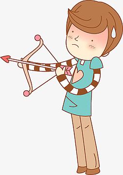 一个拉弓射箭的小男孩