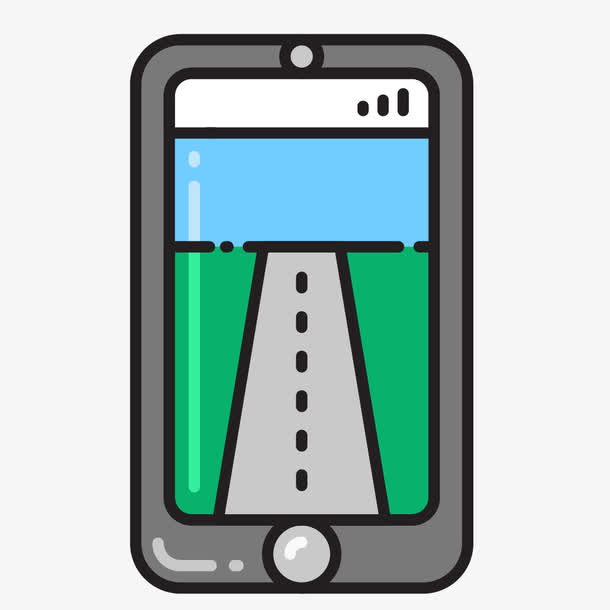 手绘卡通手机导航