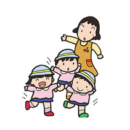 放学追逐打闹的小孩们