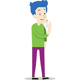 皱纹男孩担心摔手机