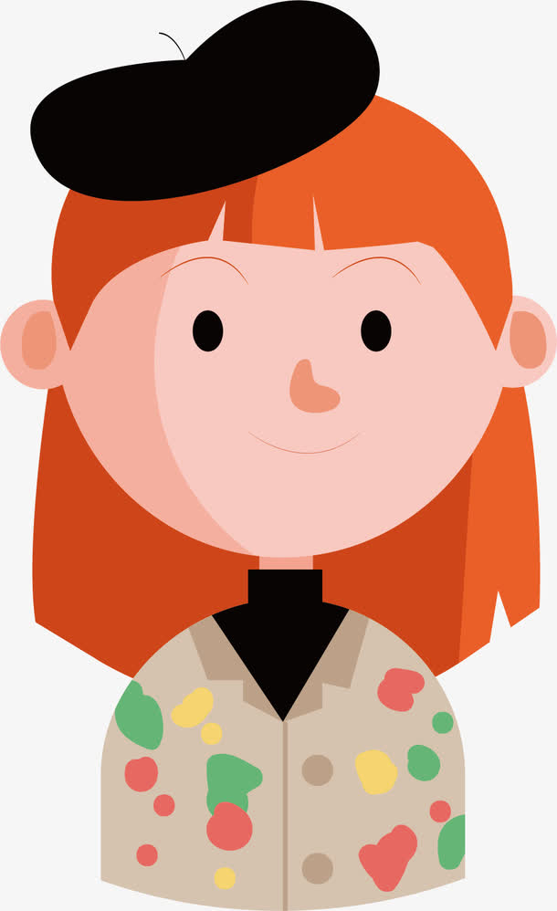 矢量图金发的女孩