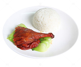 卤水烧鸭腿饭