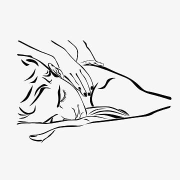 推拿海报宣传矢量图