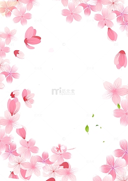 樱花节粉色浪漫边框