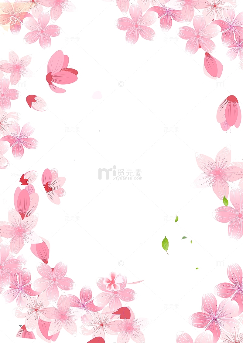 樱花节粉色浪漫边框