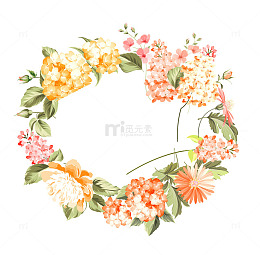水彩花边框